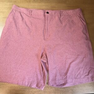 Tackle & Tides Mens Hybrid Shorts Red Heathered Performance Fishing Size 44
